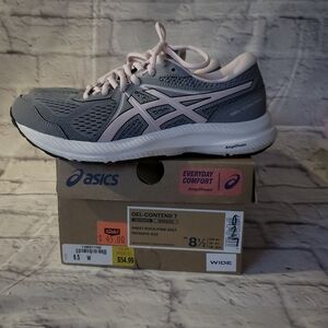 ASICS GEL CONTEND 7 SHEET ROCK/PINK SALT - 8 1/2 wide